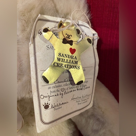 Vintage Rare Sandra William Creation Porcelain Plush “Teddy Bear”, 1992, Candice - Picture 3 of 12